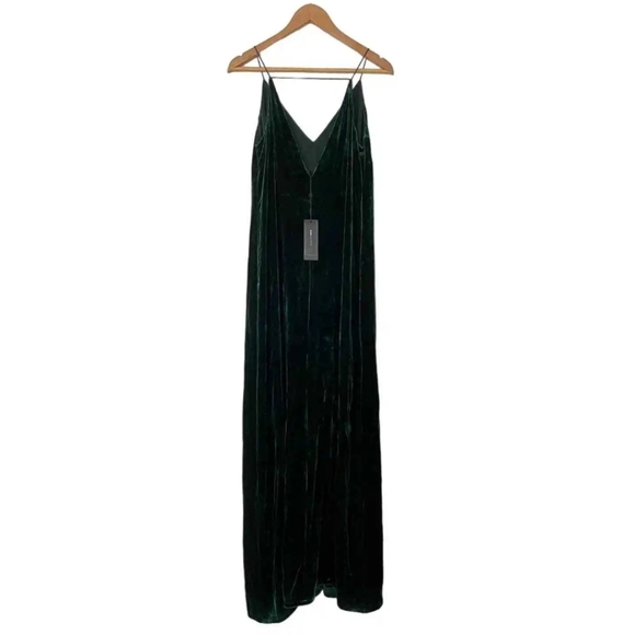 NWT BCBGMAXAZRIA MALLORY GOWN TANK FRONT SLIT VELVET DRESS  MSRP $398 - Picture 4 of 5
